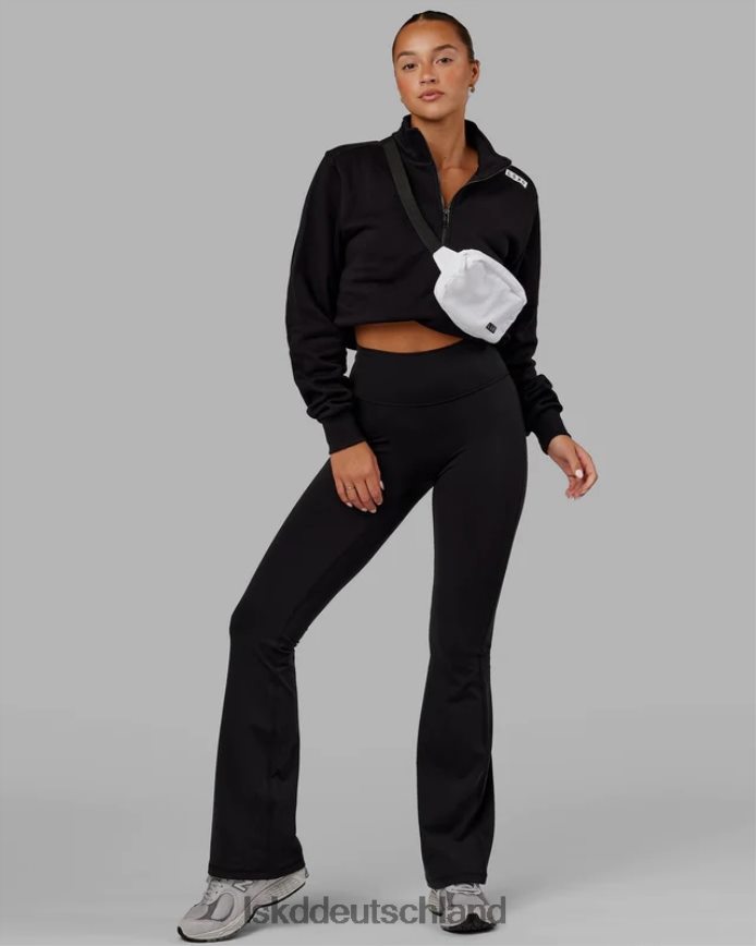 Frauen LSKD Alltags-Leggings mit ausgestelltem Schnitt – Schwarz Bekleidung VD2NLV532