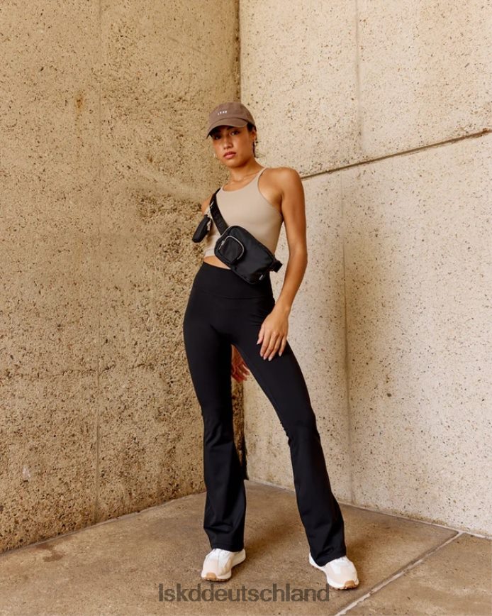 Frauen LSKD Alltags-Leggings mit ausgestelltem Schnitt – Schwarz Bekleidung VD2NLV532