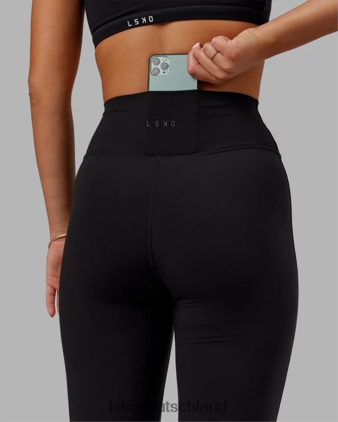 Frauen LSKD Alltags-Leggings mit ausgestelltem Schnitt – Schwarz Bekleidung VD2NLV532