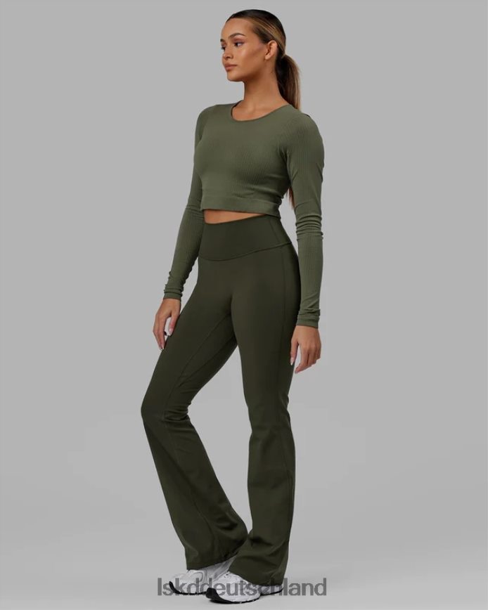 Frauen LSKD Alltags-Leggings mit ausgestelltem Schnitt – Waldnacht Bekleidung VD2NLV642