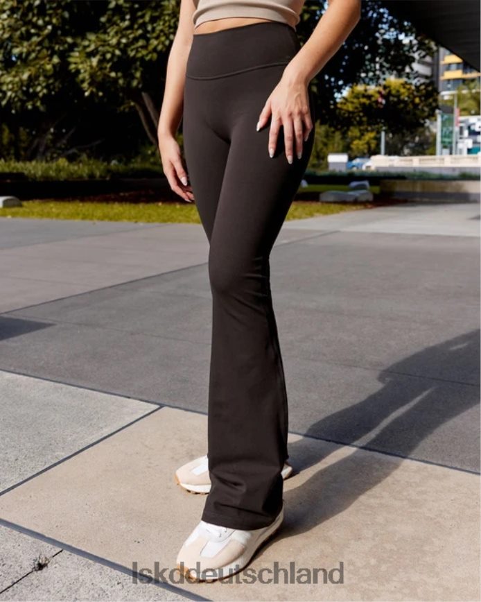 Frauen LSKD Alltags-Leggings mit ausgestelltem Schnitt – dunkles Walnussholz Bekleidung VD2NLV635
