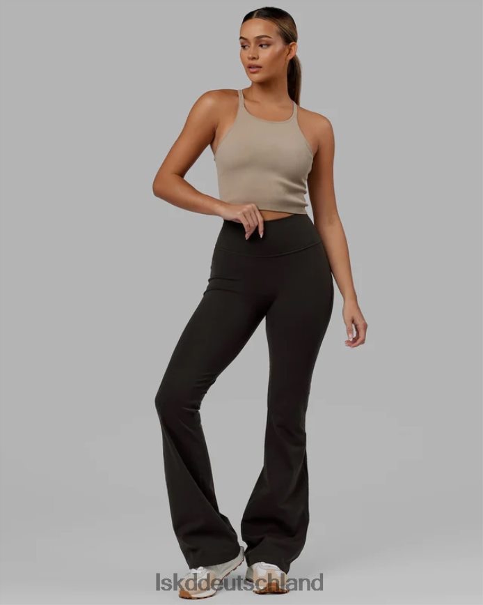 Frauen LSKD Alltags-Leggings mit ausgestelltem Schnitt – dunkles Walnussholz Bekleidung VD2NLV635