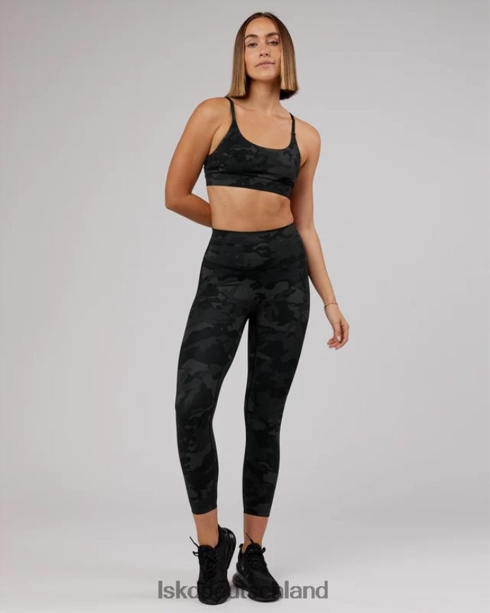 Frauen LSKD Elixir 7/8-Leggings – schwarzes Tarnmuster Bekleidung VD2NLV536