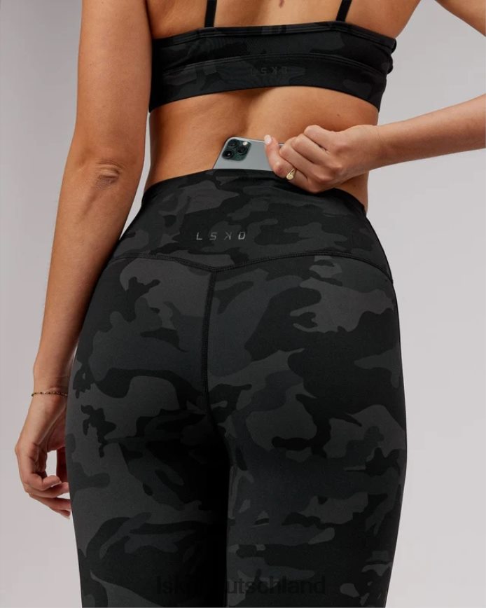 Frauen LSKD Elixir 7/8-Leggings – schwarzes Tarnmuster Bekleidung VD2NLV536