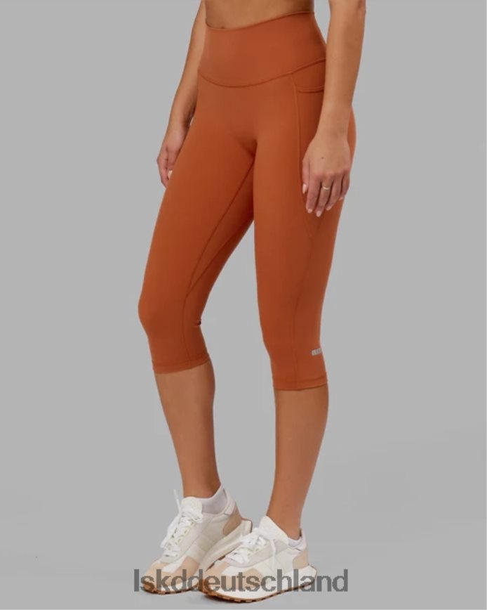 Frauen LSKD Fusion-Leggings in 3/4-Länge – Rotbraun Bekleidung VD2NLV704