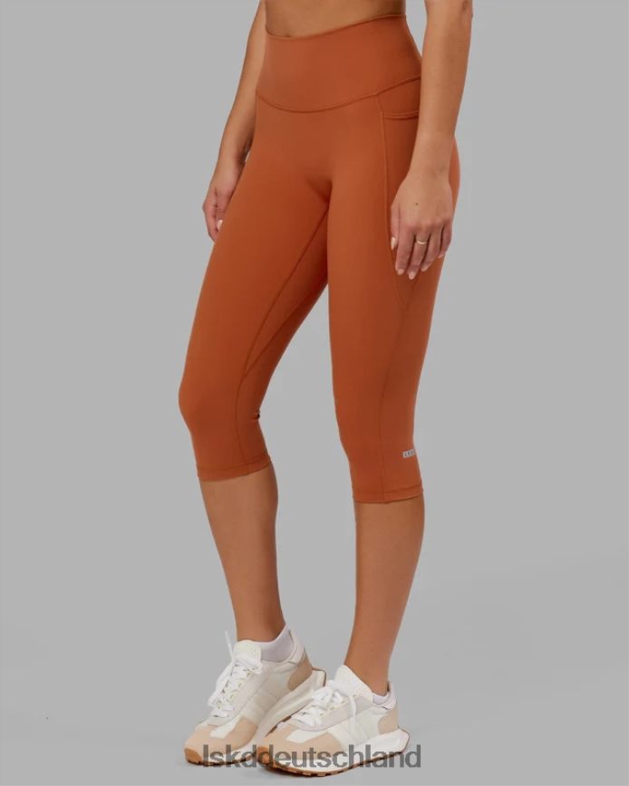 Frauen LSKD Fusion-Leggings in 3/4-Länge – Rotbraun Bekleidung VD2NLV704