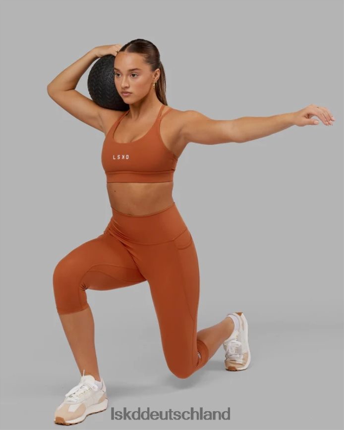 Frauen LSKD Fusion-Leggings in 3/4-Länge – Rotbraun Bekleidung VD2NLV704