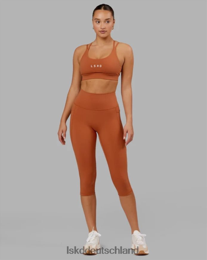 Frauen LSKD Fusion-Leggings in 3/4-Länge – Rotbraun Bekleidung VD2NLV704