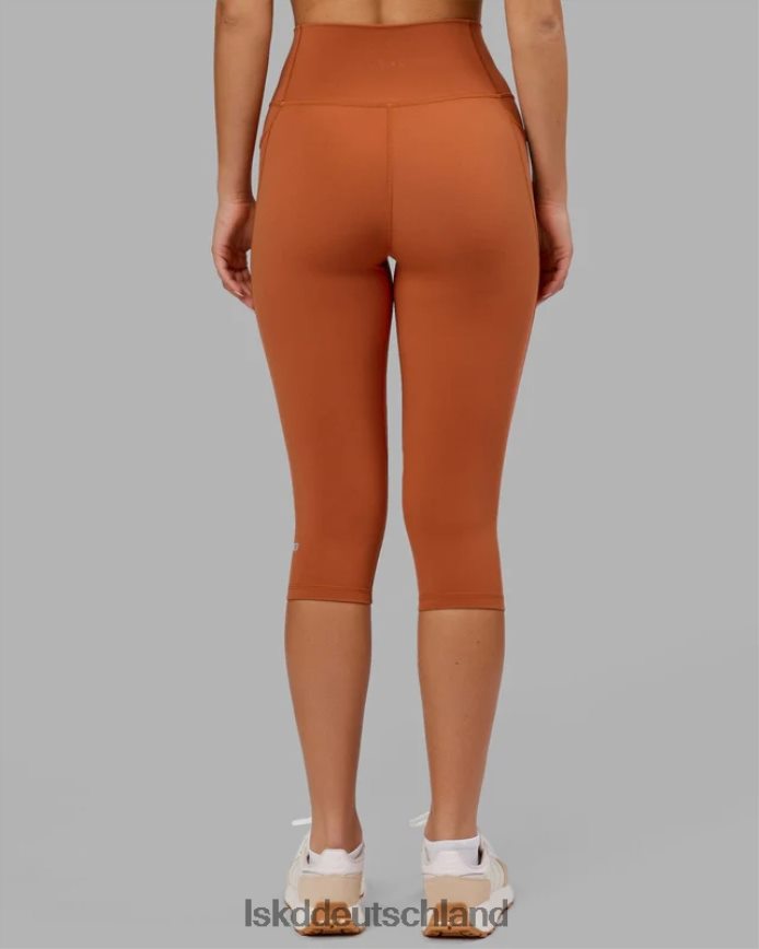 Frauen LSKD Fusion-Leggings in 3/4-Länge – Rotbraun Bekleidung VD2NLV704