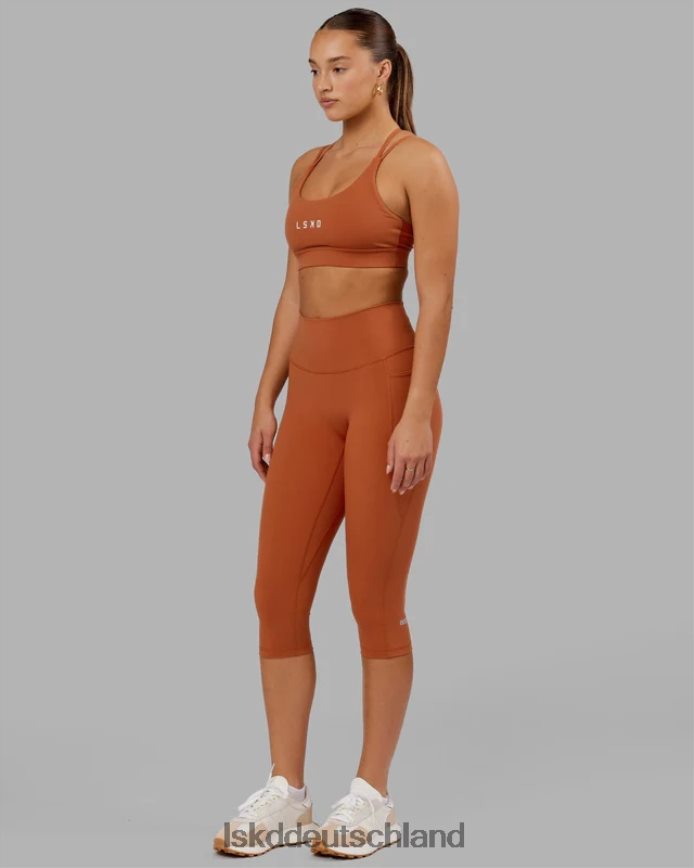 Frauen LSKD Fusion-Leggings in 3/4-Länge – Rotbraun Bekleidung VD2NLV704