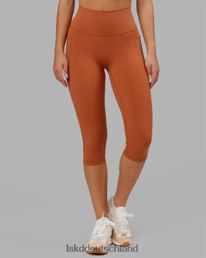 Frauen LSKD Fusion-Leggings in 3/4-Länge – Rotbraun Bekleidung VD2NLV704
