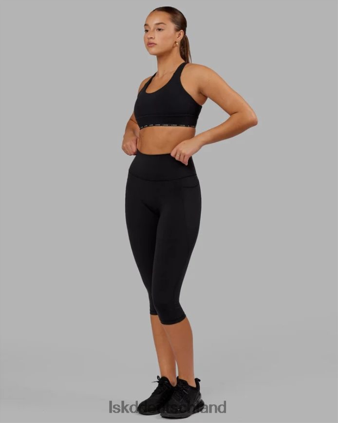 Frauen LSKD Fusion-Leggings in 3/4-Länge – Schwarz Bekleidung VD2NLV547