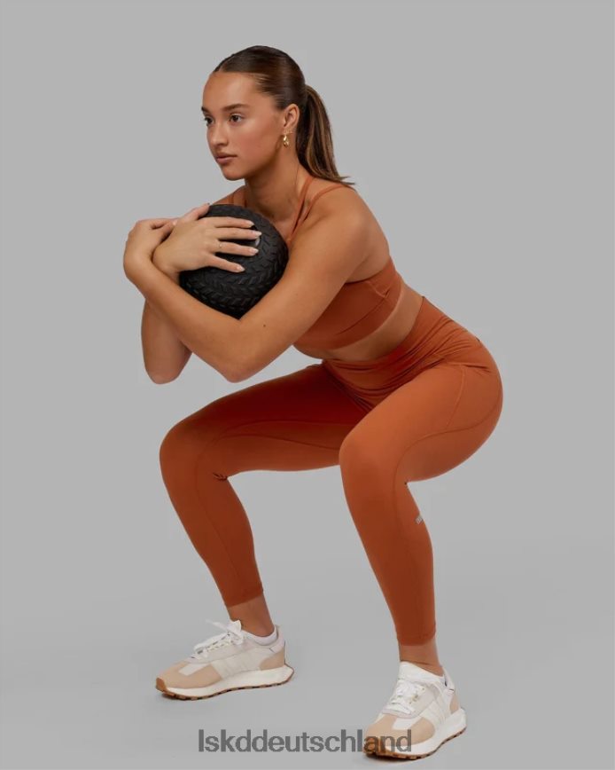 Frauen LSKD Fusion-Leggings in 7/8-Länge – Rotbraun Bekleidung VD2NLV634
