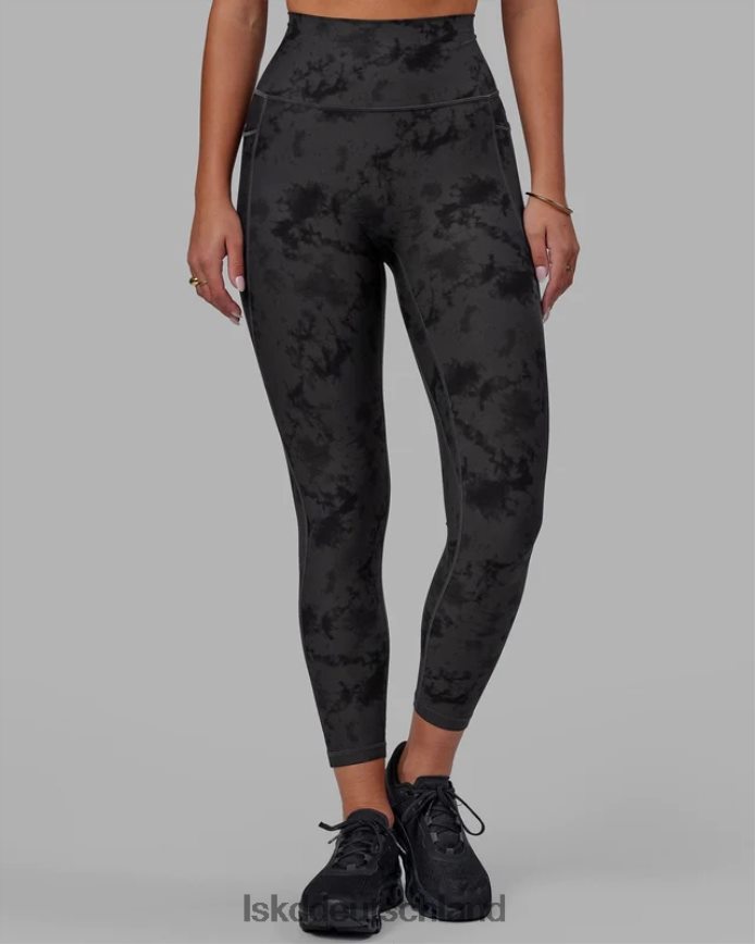 Frauen LSKD Fusion-Leggings in 7/8-Länge – schwarzes Batikmuster Bekleidung VD2NLV610