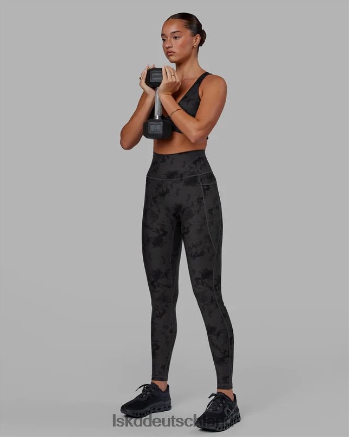 Frauen LSKD Fusion-Leggings in voller Länge – schwarzes Batikmuster Bekleidung VD2NLV599