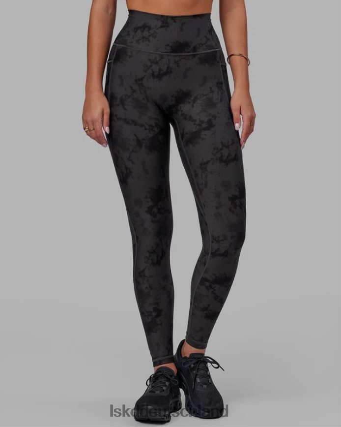 Frauen LSKD Fusion-Leggings in voller Länge – schwarzes Batikmuster Bekleidung VD2NLV599