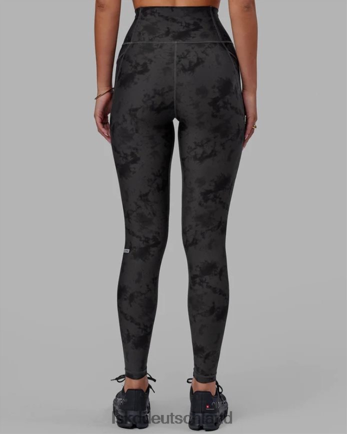 Frauen LSKD Fusion-Leggings in voller Länge – schwarzes Batikmuster Bekleidung VD2NLV599