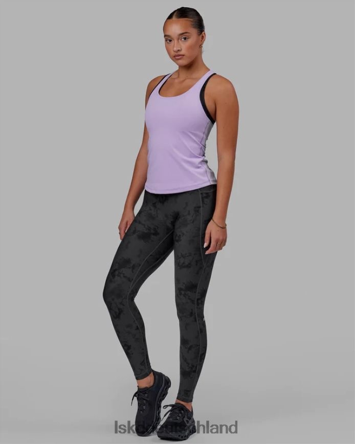 Frauen LSKD Fusion-Leggings in voller Länge – schwarzes Batikmuster Bekleidung VD2NLV599
