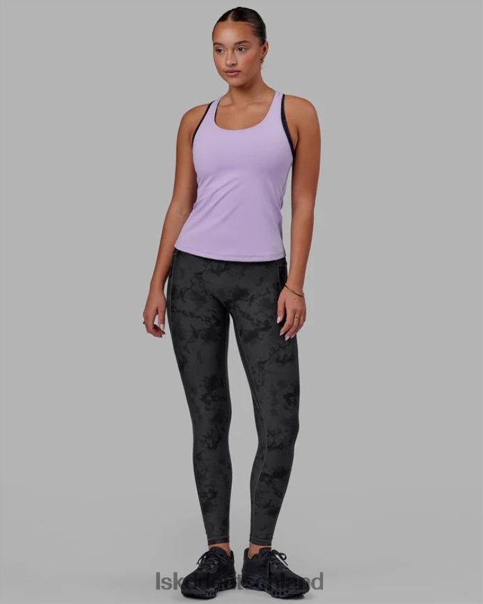 Frauen LSKD Fusion-Leggings in voller Länge – schwarzes Batikmuster Bekleidung VD2NLV599