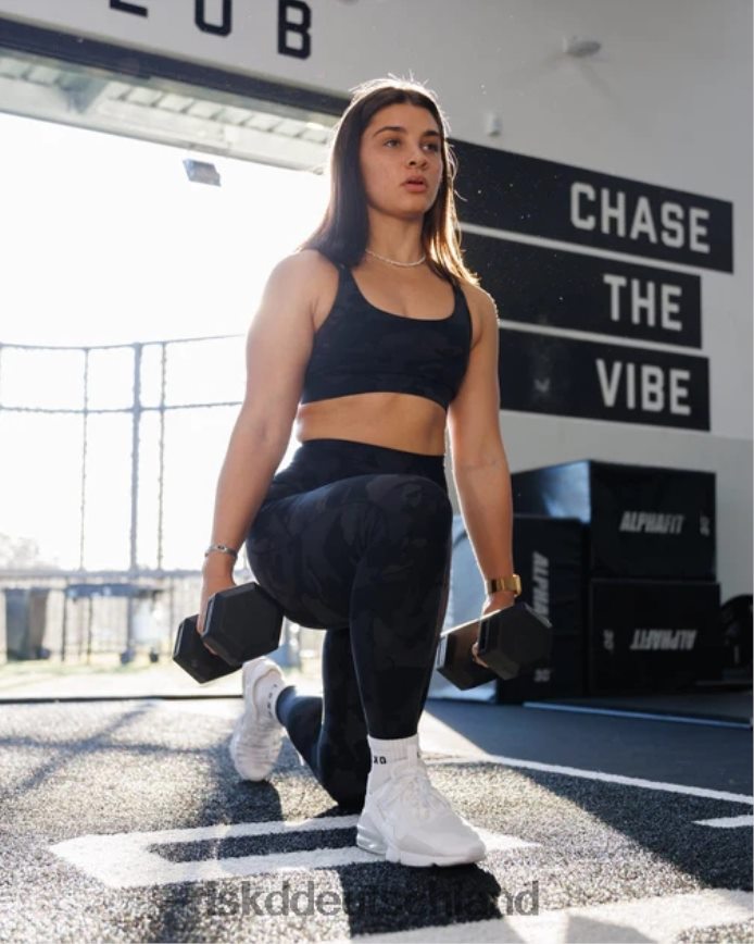 Frauen LSKD Fusion-Leggings in voller Länge – schwarzes Tarnmuster Bekleidung VD2NLV560