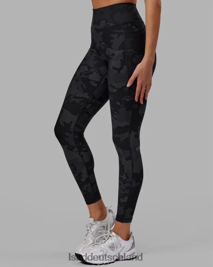 Frauen LSKD Fusion-Leggings in voller Länge – schwarzes Tarnmuster Bekleidung VD2NLV560