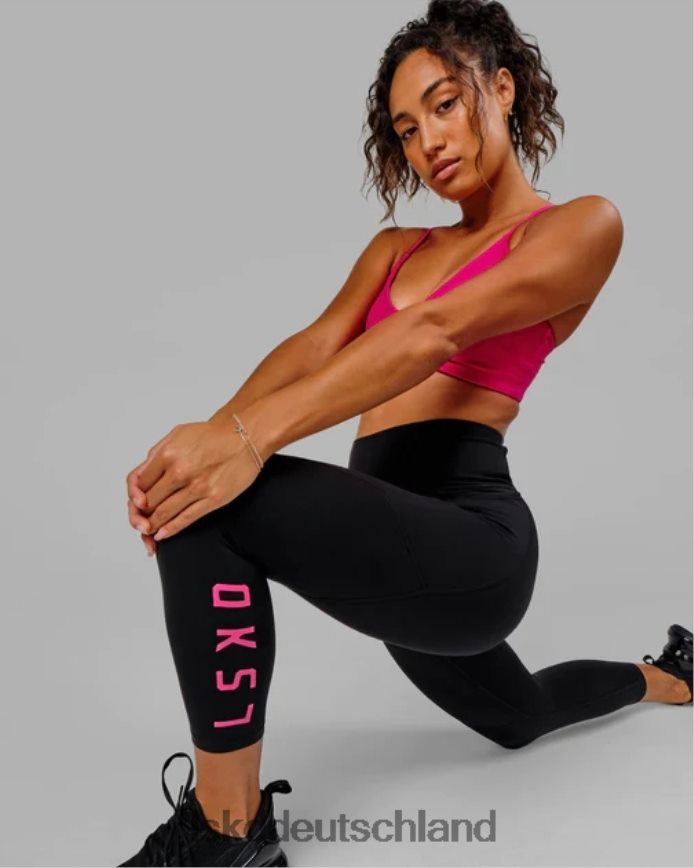 Frauen LSKD Rep-Leggings in 7/8-Länge – Schwarz-Boysenberry Bekleidung VD2NLV713