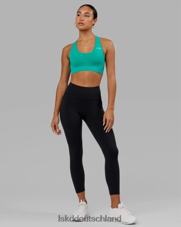 Frauen LSKD Rep-Leggings in 7/8-Länge – Schwarz-Hyper-Teal Bekleidung VD2NLV554