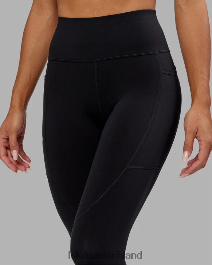 Frauen LSKD Rep-Leggings in 7/8-Länge – Schwarz-Hyper-Teal Bekleidung VD2NLV554