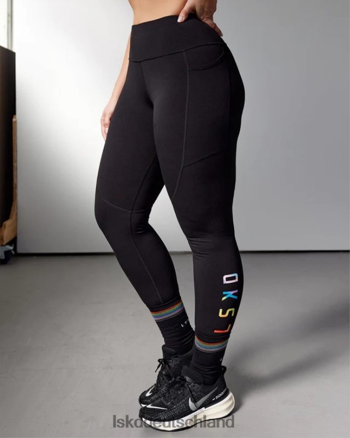 Frauen LSKD Rep-Leggings in voller Länge – Pride-Schwarz Bekleidung VD2NLV608