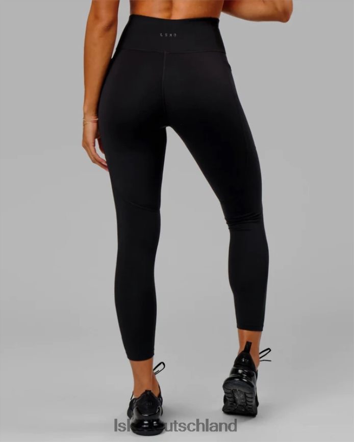 Frauen LSKD Rep-Leggings in voller Länge – Schwarz-Boysenberry Bekleidung VD2NLV715