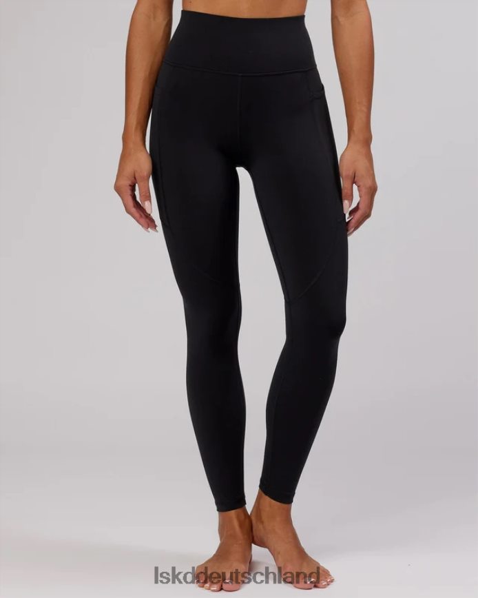 Frauen LSKD Rep-Leggings in voller Länge – Schwarz-Hyper-Teal Bekleidung VD2NLV551