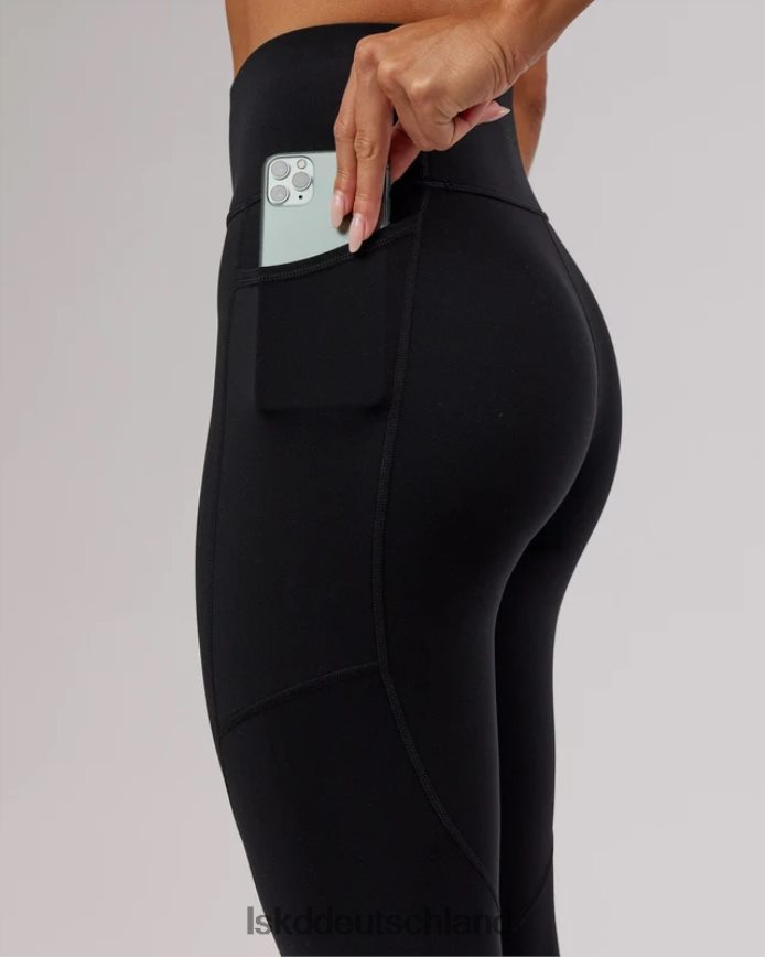 Frauen LSKD Rep-Leggings in voller Länge – Schwarz-Hyper-Teal Bekleidung VD2NLV551