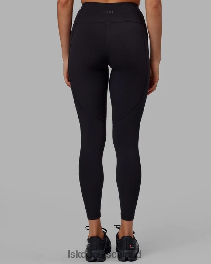Frauen LSKD Rep-Leggings in voller Länge – Schwarz-Neonmagenta Bekleidung VD2NLV614