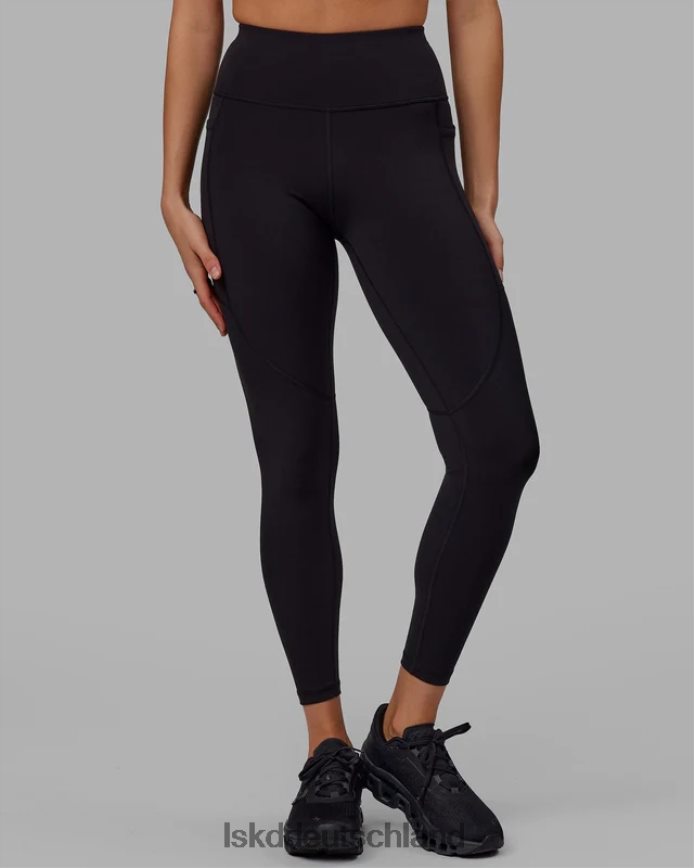 Frauen LSKD Rep-Leggings in voller Länge – Schwarz-Neonmagenta Bekleidung VD2NLV614