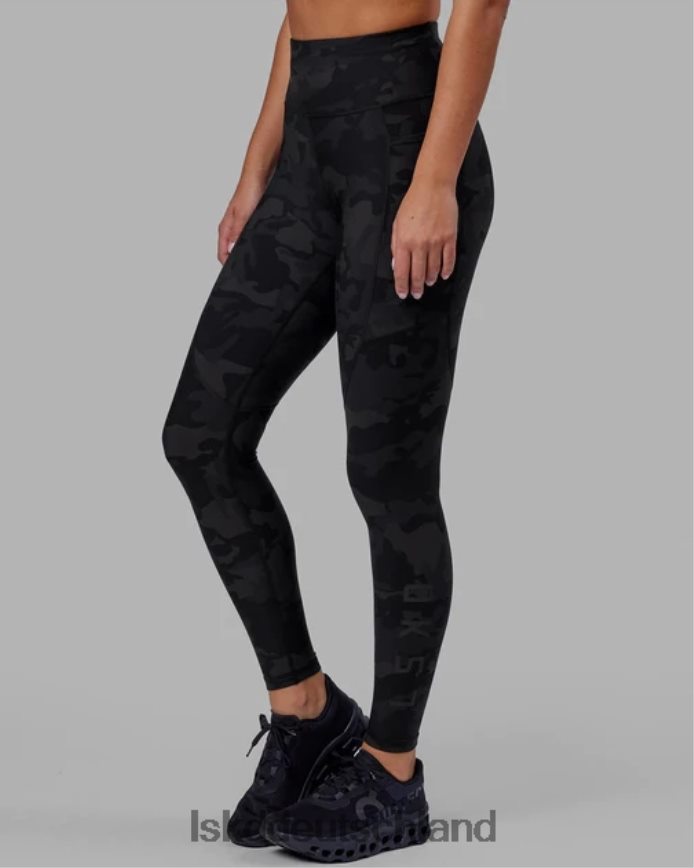 Frauen LSKD Rep-Leggings in voller Länge – schwarzes Tarnmuster Bekleidung VD2NLV553