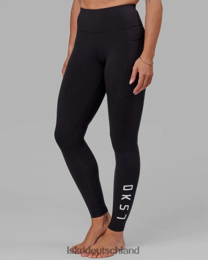 Frauen LSKD Rep X-Long Leggings – schwarz-weiß Bekleidung VD2NLV651