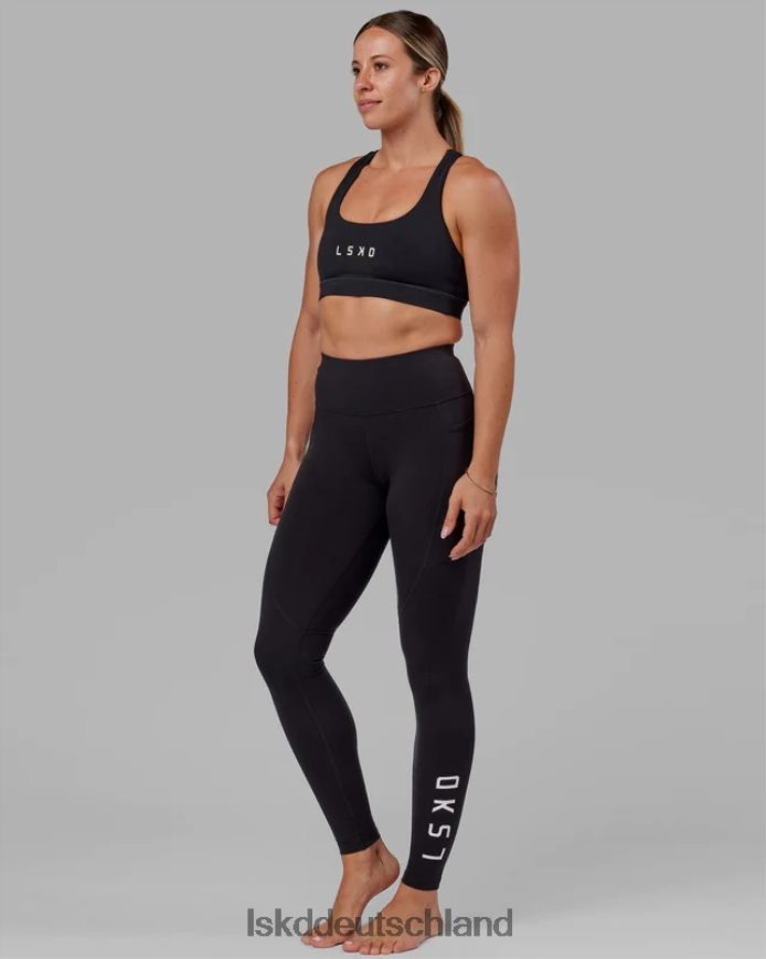 Frauen LSKD Rep X-Long Leggings – schwarz-weiß Bekleidung VD2NLV651