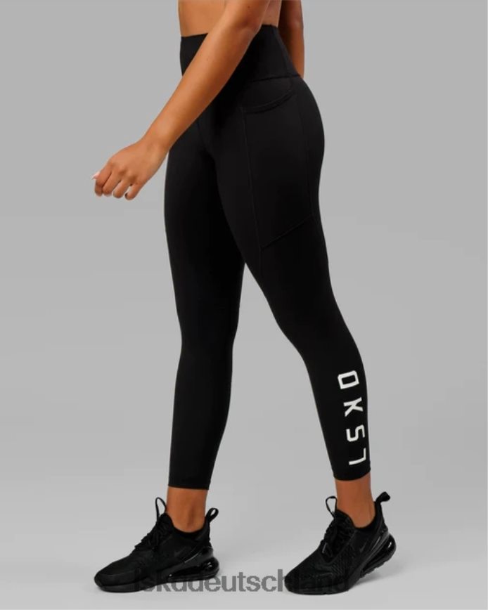 Frauen LSKD Rip-Leggings in 7/8-Länge – Schwarz-Weiß Bekleidung VD2NLV533