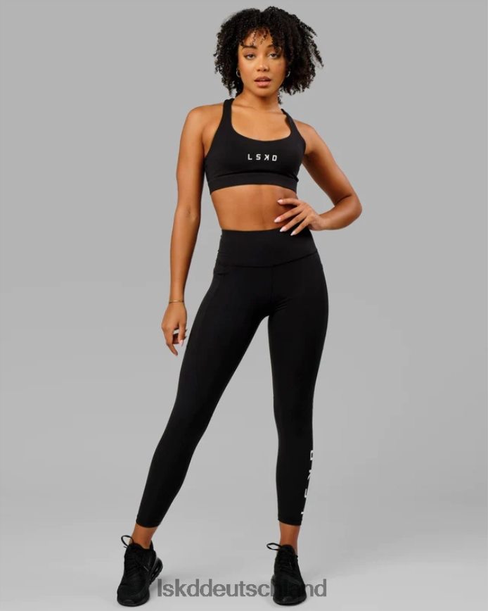 Frauen LSKD Rip-Leggings in 7/8-Länge – Schwarz-Weiß Bekleidung VD2NLV533