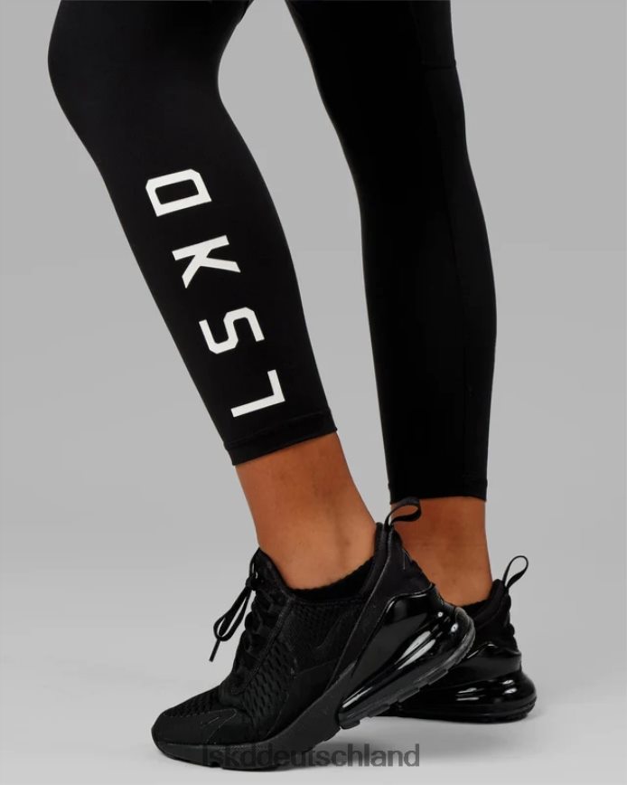 Frauen LSKD Rip-Leggings in 7/8-Länge – Schwarz-Weiß Bekleidung VD2NLV533