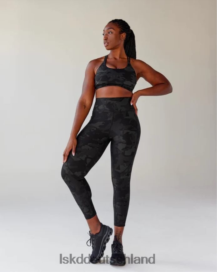 Frauen LSKD Rip-Leggings in 7/8-Länge – schwarzes Tarnmuster Bekleidung VD2NLV543