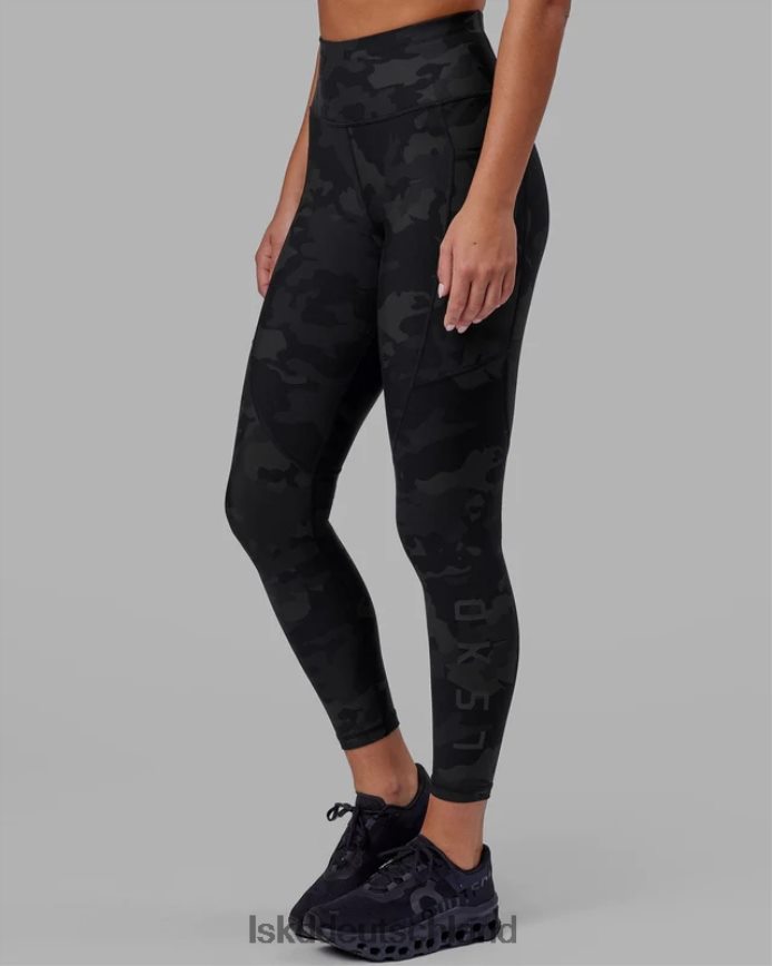 Frauen LSKD Rip-Leggings in 7/8-Länge – schwarzes Tarnmuster Bekleidung VD2NLV543