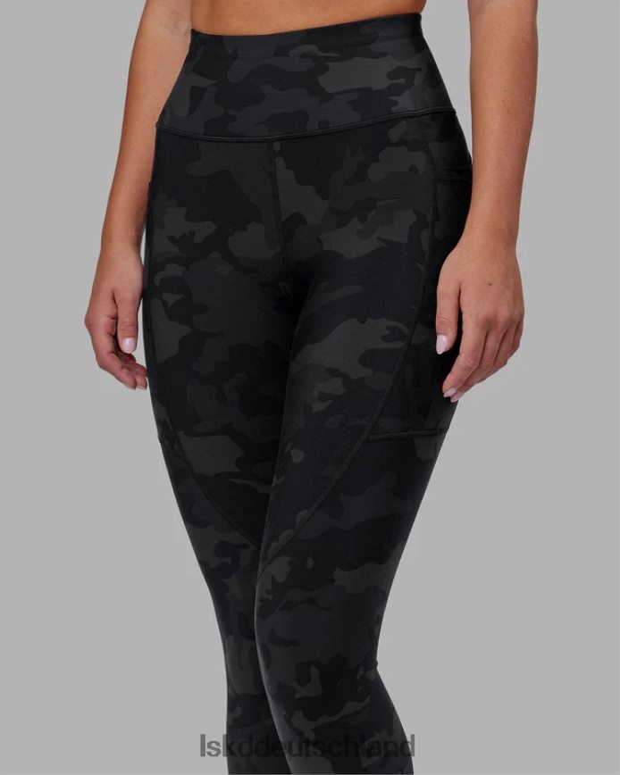 Frauen LSKD Rip-Leggings in 7/8-Länge – schwarzes Tarnmuster Bekleidung VD2NLV543