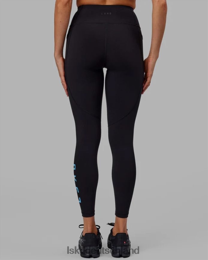 Frauen LSKD Rip-Leggings in voller Länge – Schwarz-Azurblau Bekleidung VD2NLV593