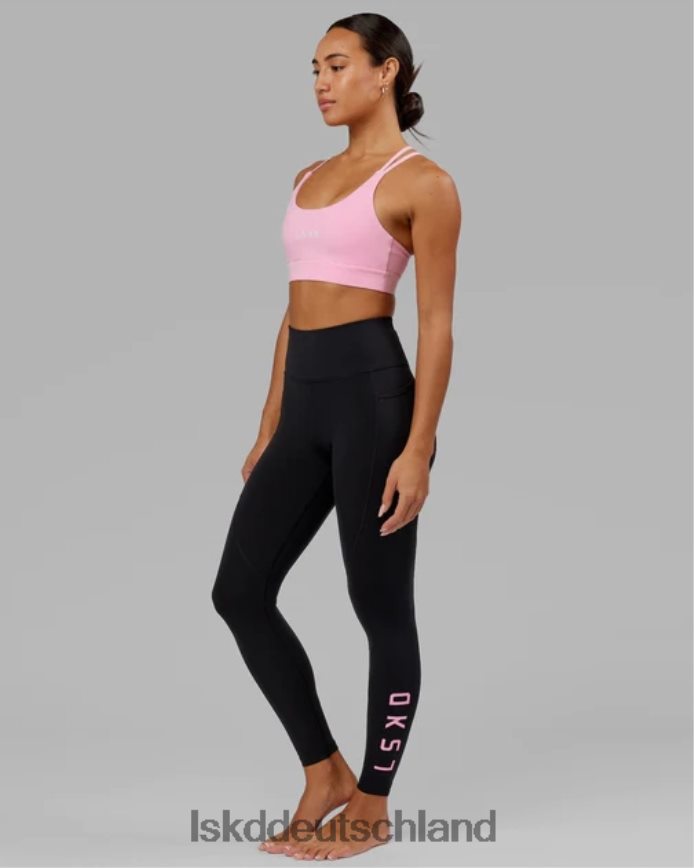 Frauen LSKD Rip-Leggings in voller Länge – schwarz-rosa Zuckerguss Bekleidung VD2NLV731