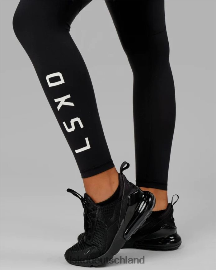 Frauen LSKD Rip-Leggings in voller Länge – schwarz-weiß Bekleidung VD2NLV531