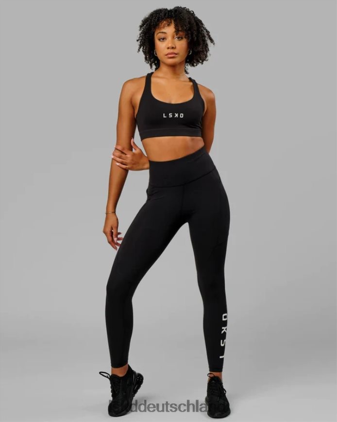 Frauen LSKD Rip-Leggings in voller Länge – schwarz-weiß Bekleidung VD2NLV531