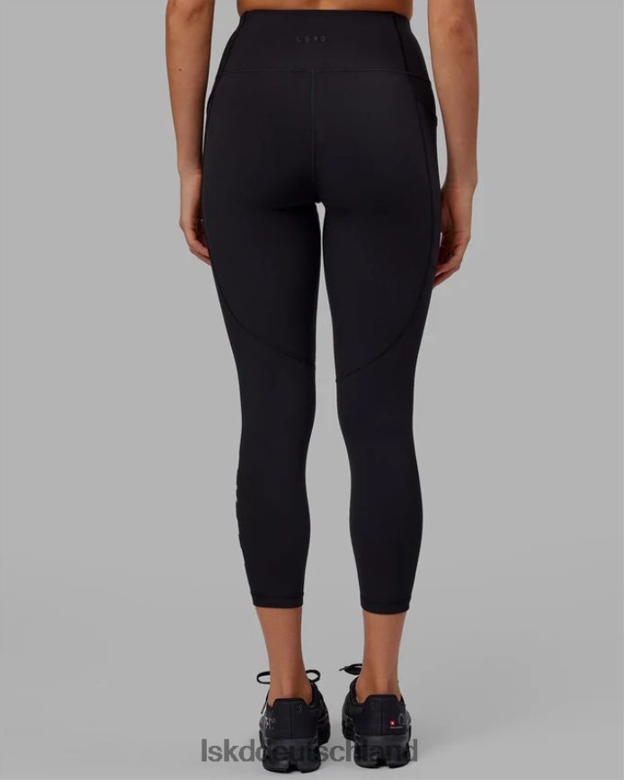 Frauen LSKD Rips-Leggings in 7/8-Länge – Schwarz-Apfel-Minze Bekleidung VD2NLV612