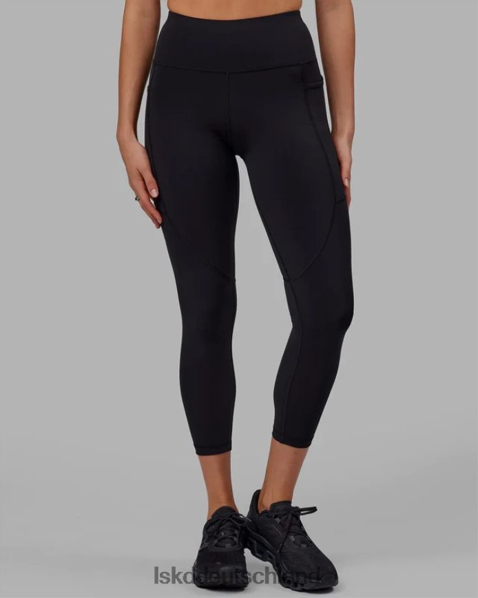Frauen LSKD Rips-Leggings in 7/8-Länge – Schwarz-Apfel-Minze Bekleidung VD2NLV612