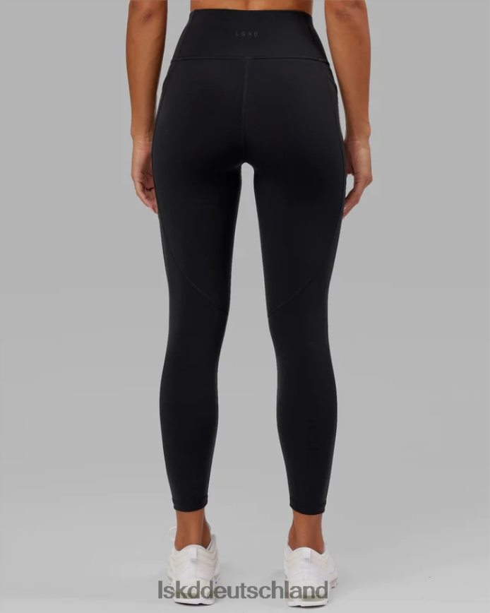 Frauen LSKD Rips-Leggings in 7/8-Länge – Schwarz-Flamingo Bekleidung VD2NLV622